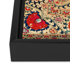Samarkand Suzani Bokhara Uzbekistan Floral Embroidery Print Framed Canvas Print Gallery Image 3