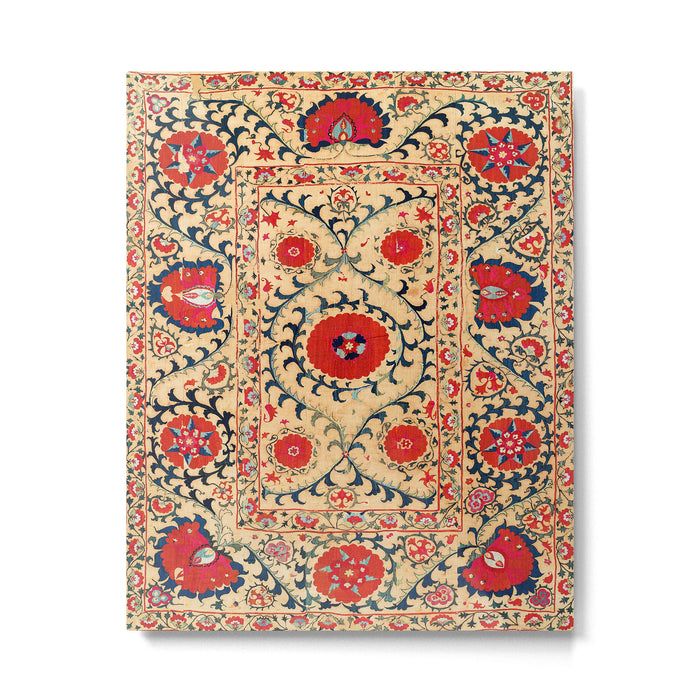 Samarkand Suzani Bokhara Uzbekistan Floral Embroidery Print Metal Print Gallery Image 1