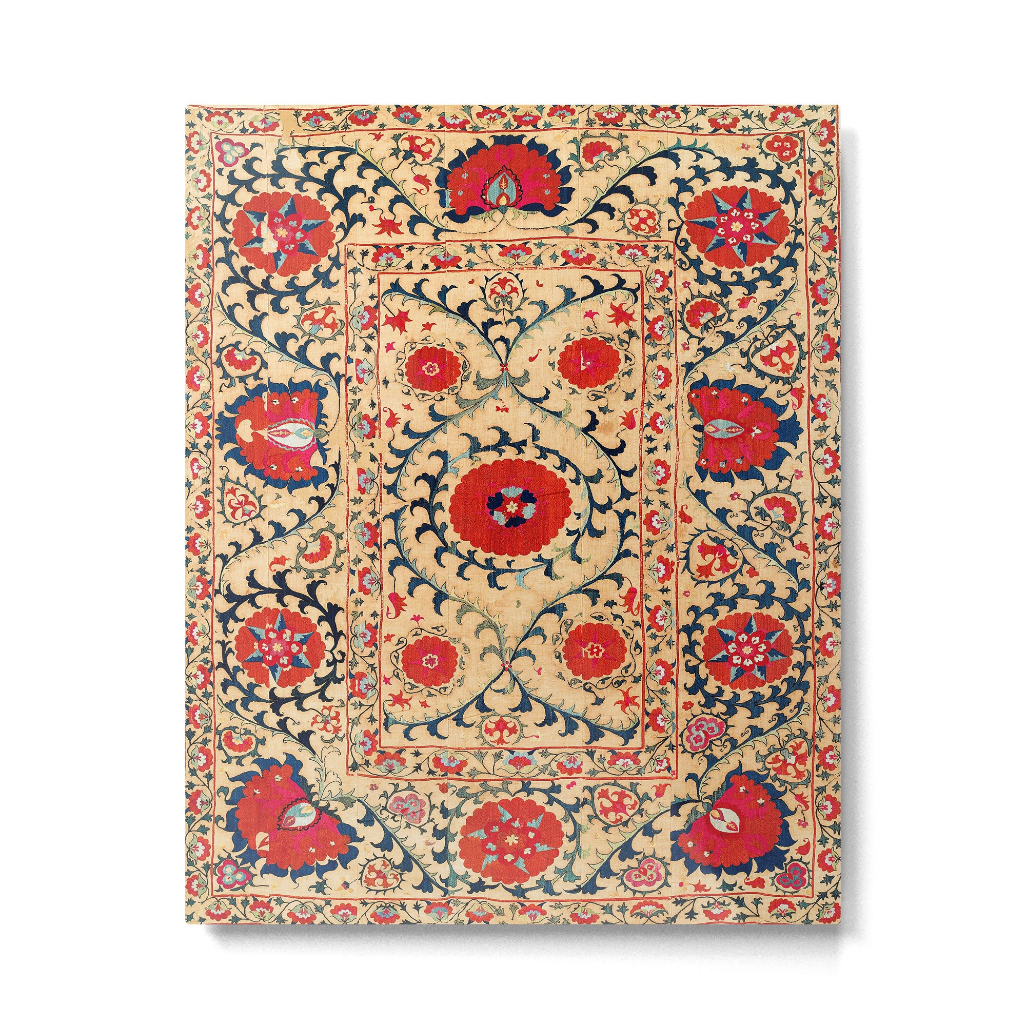 Samarkand Suzani Bokhara Uzbekistan Floral Embroidery Print Metal Print Gallery Image 4