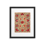 Samarkand Suzani Bokhara Uzbekistan Floral Embroidery Print Framed Art Print Gallery Image 5