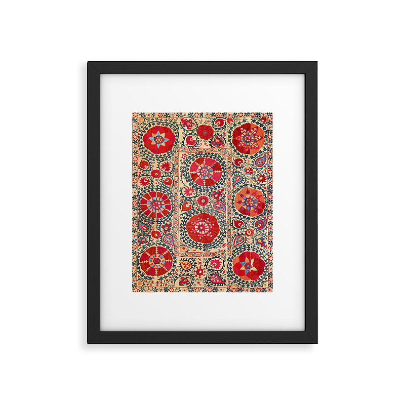 Samarkand Suzani Southwest Uzbekistan Embroidery Framed Art Print Gallery Image 4