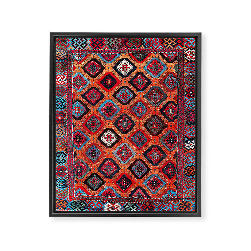 Sarkisla Sivas Kurdish Anatolian Rug Framed Canvas Print Gallery Image 3