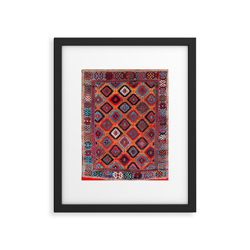 Sarkisla Sivas Kurdish Anatolian Rug Framed Art Print Gallery Image 4