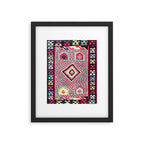 Sarkoy  Antique Bulgarian Kilim Print Framed Art Print Gallery Image 5