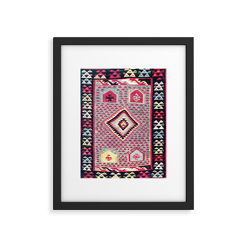 Sarkoy  Antique Bulgarian Kilim Print Framed Art Print Gallery Image 5