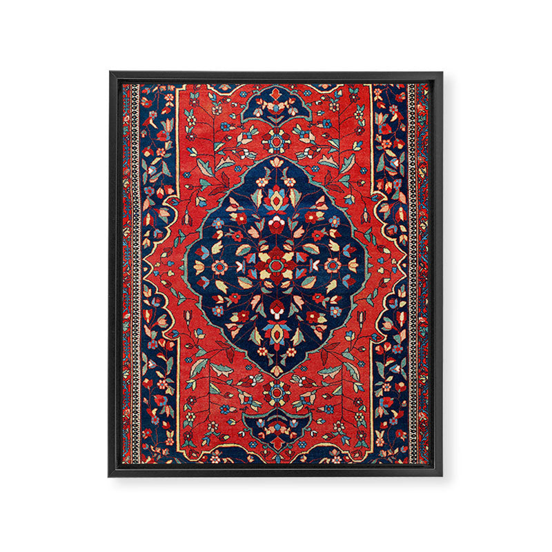 Sarough Farahan Arak West Persian Rug Print Framed Canvas Print Gallery Image 3