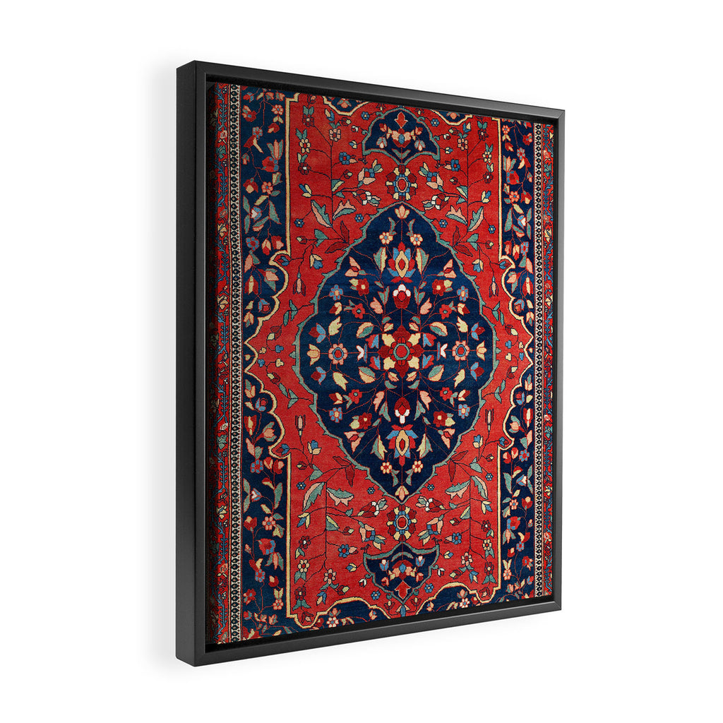 Sarough Farahan Arak West Persian Rug Print Framed Canvas Print Gallery Image 2
