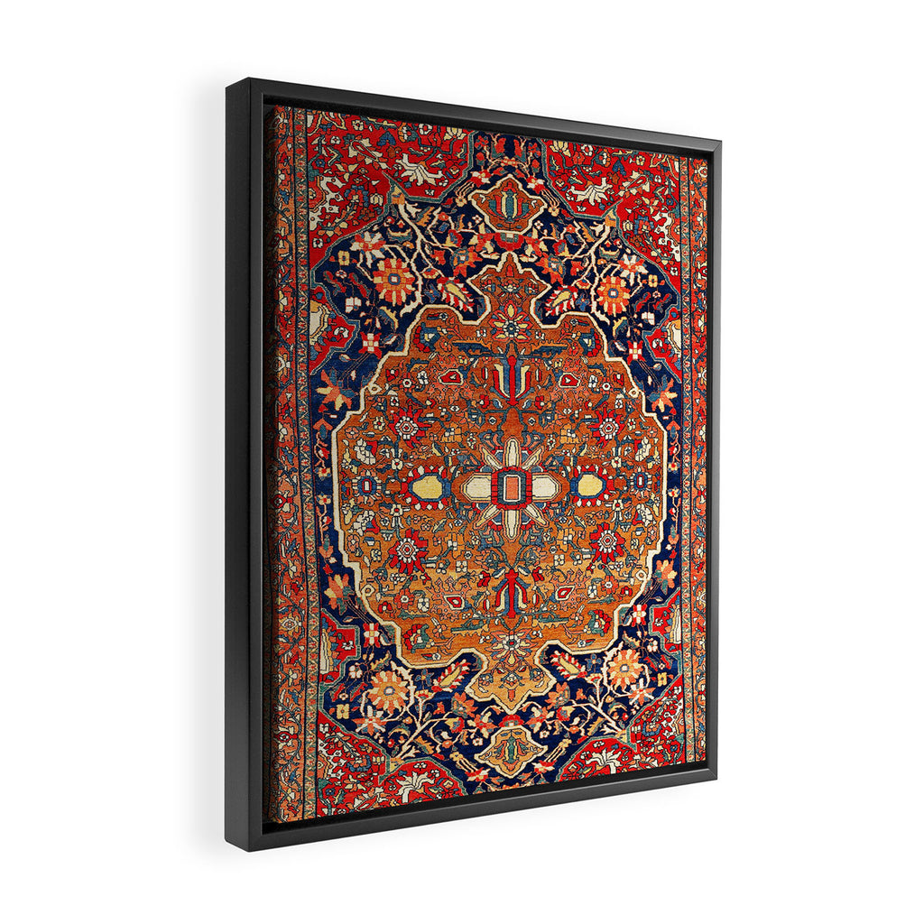Sarough Farahan Arak West Persian Rug Print Framed Canvas Print Gallery Image 2