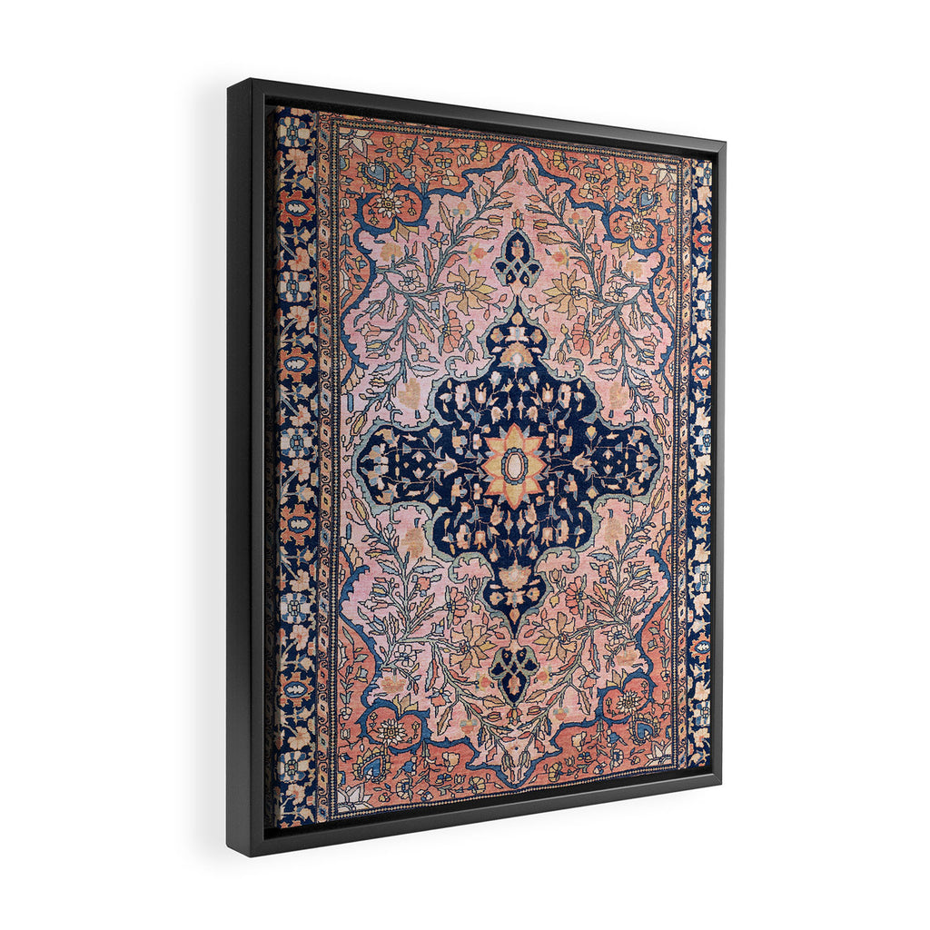Sarouk  Antique West Persian Rug Print Framed Canvas Print Gallery Image 2