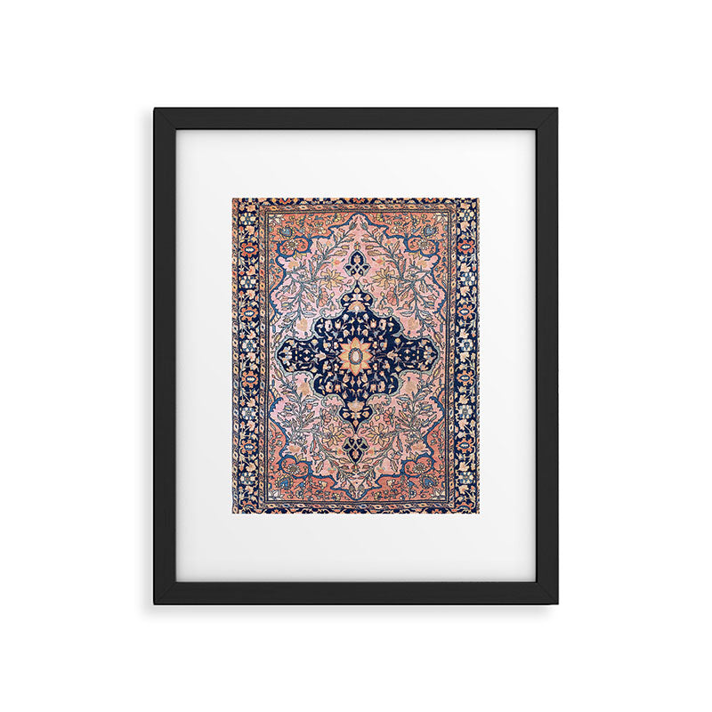Sarouk  Antique West Persian Rug Print Framed Art Print Gallery Image 4