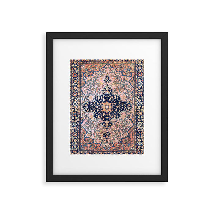Sarouk  Antique West Persian Rug Print Framed Art Print Gallery Image 1