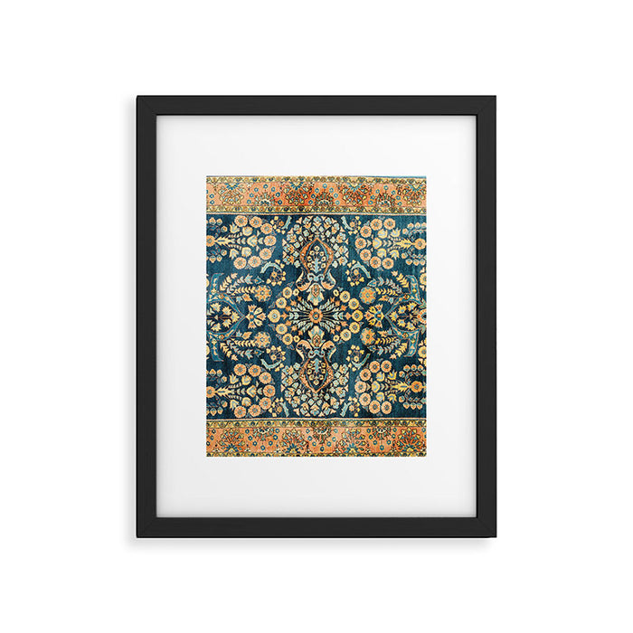 Sarouk  Antique West Persian Rug Print Framed Art Print Gallery Image 1