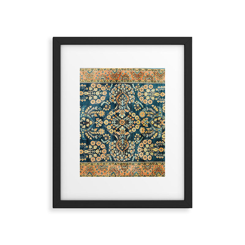 Sarouk  Antique West Persian Rug Print Framed Art Print Gallery Image 4