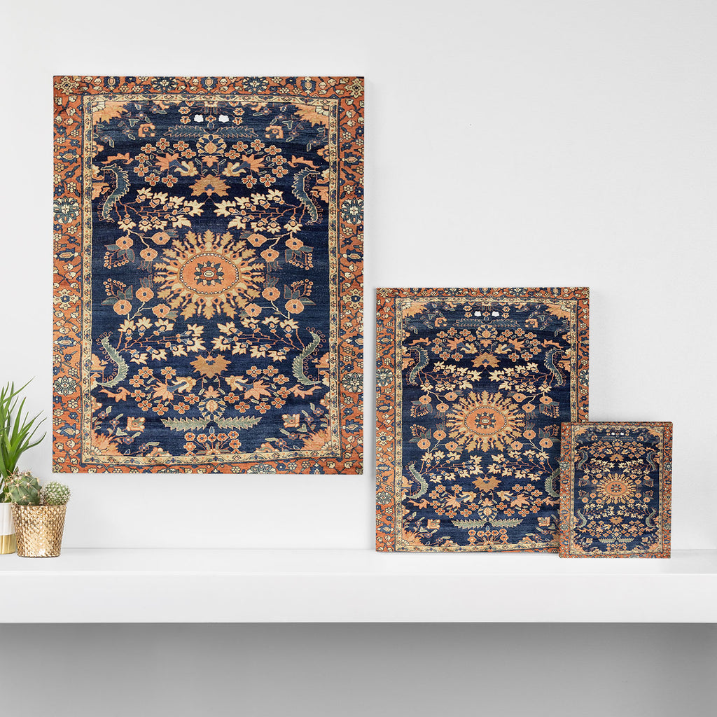 Sarouk Persian Floral Rug Print Canvas Print Gallery Image 3
