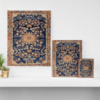 Sarouk Persian Floral Rug Print Canvas Print Gallery Image 3