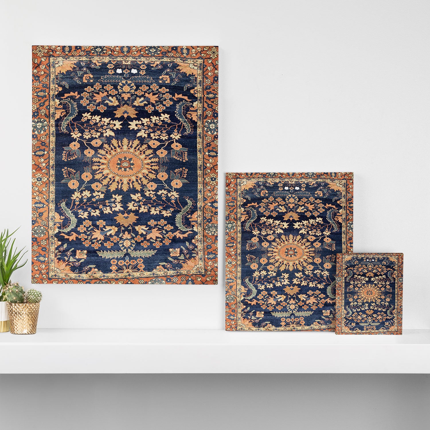 Sarouk Persian Floral Rug Print Canvas Print Gallery Image 3