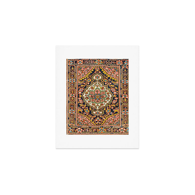 Sarouk Poshti  Antique South Persian Rug Print Art Print Gallery Image 1