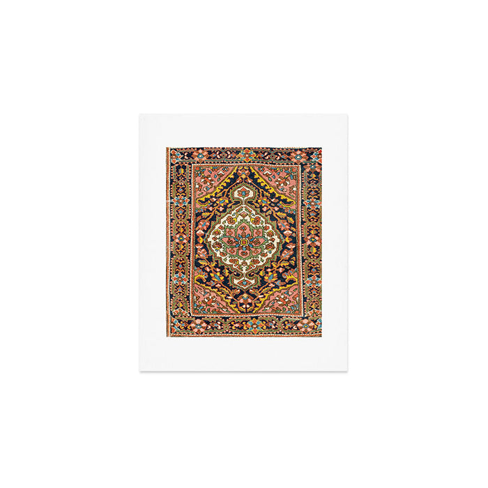 Sarouk Poshti  Antique South Persian Rug Print Art Print Gallery Image 1