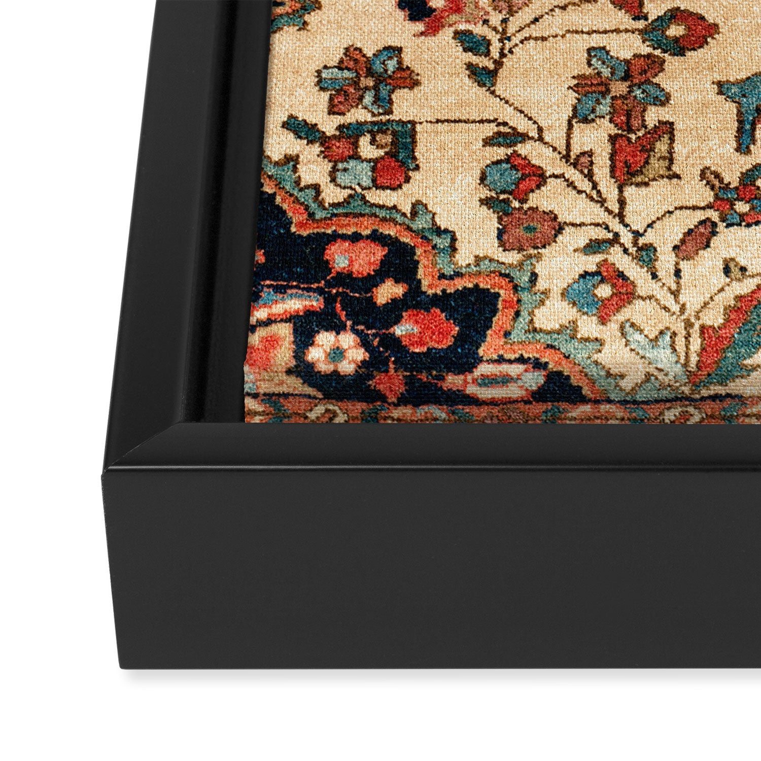 Sarouk Poshti West Persian Rug Print Framed Canvas Print Gallery Image 3