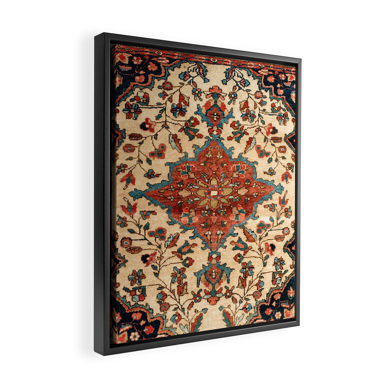 Sarouk Poshti West Persian Rug Print Framed Canvas Print Gallery Image 2