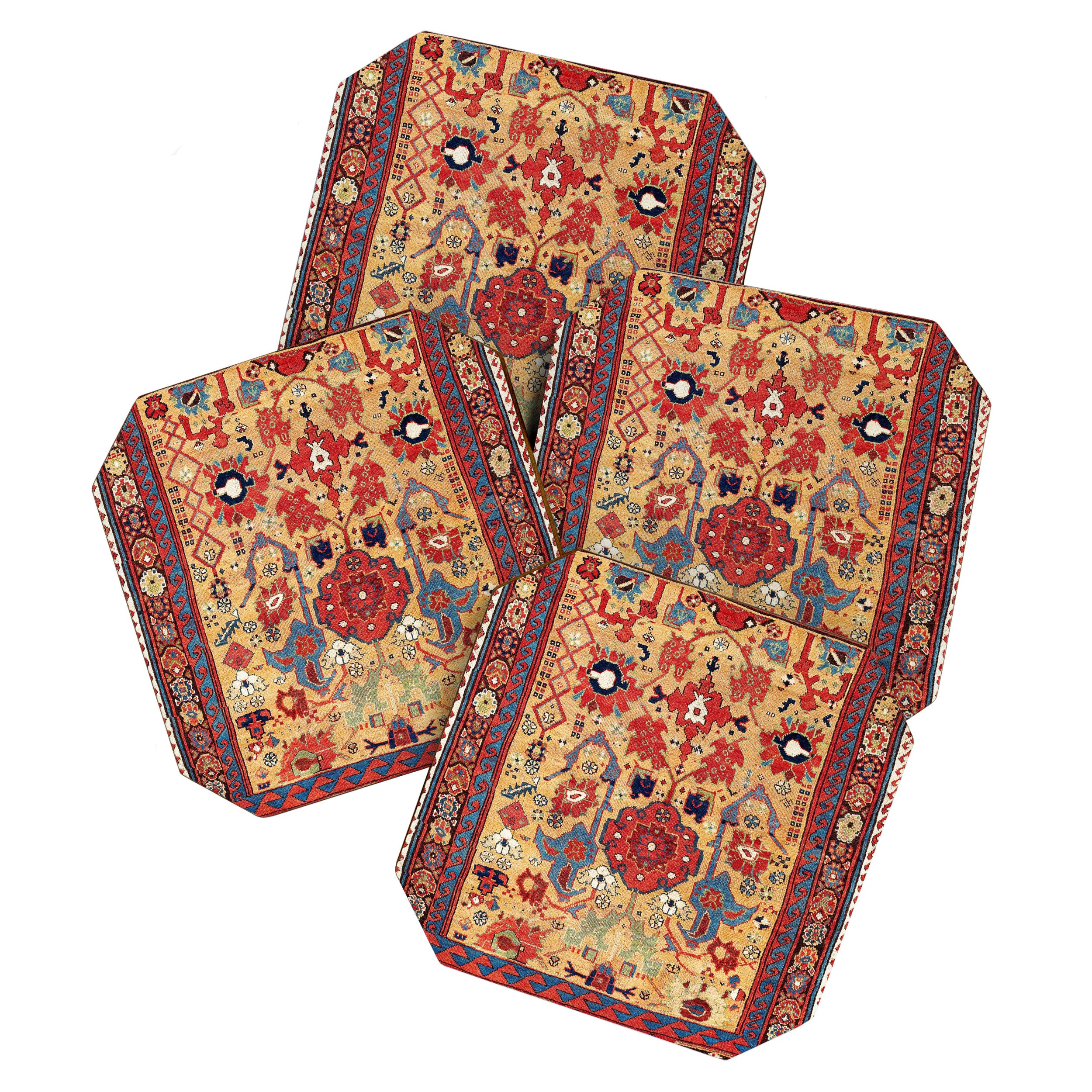 Sauj Bulag Azerbaijan Northwest Persian Rug Print Coaster Gallery Image 1