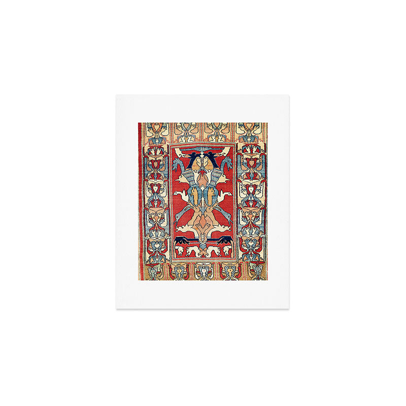 Sehna Kurdish Northwest Persian Rug Print Art Print Gallery Image 1