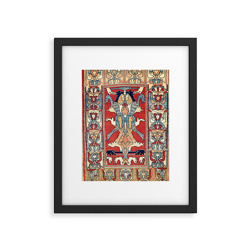 Sehna Kurdish Northwest Persian Rug Print Framed Art Print Gallery Image 5
