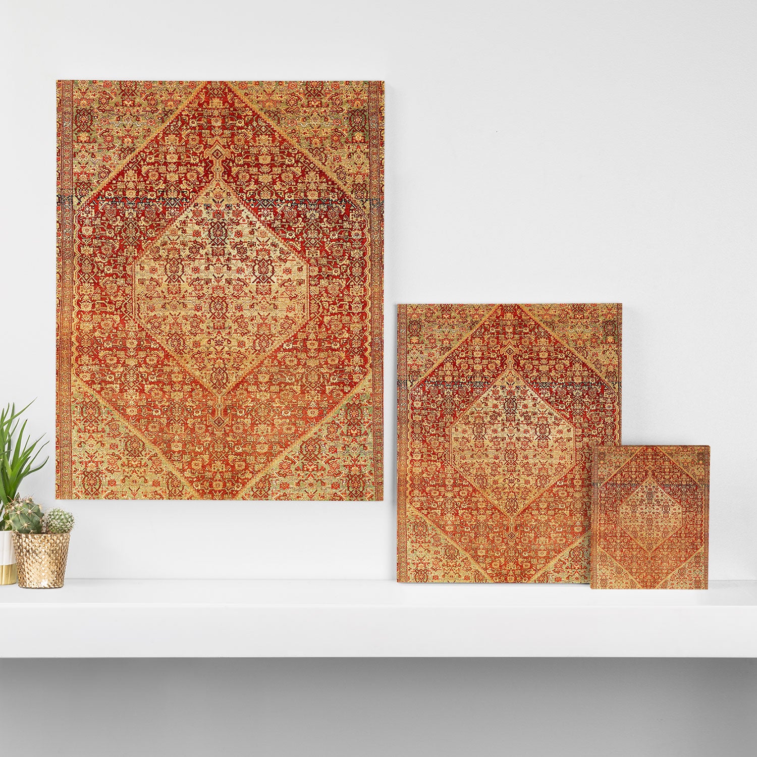 Sehna Saronim Kurdish Northwest Persian Rug Print Canvas Print Gallery Image 3