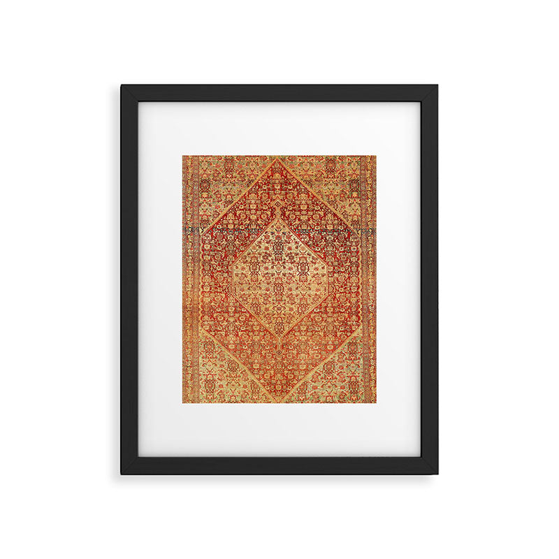 Sehna Saronim Kurdish Northwest Persian Rug Print Framed Art Print Gallery Image 5