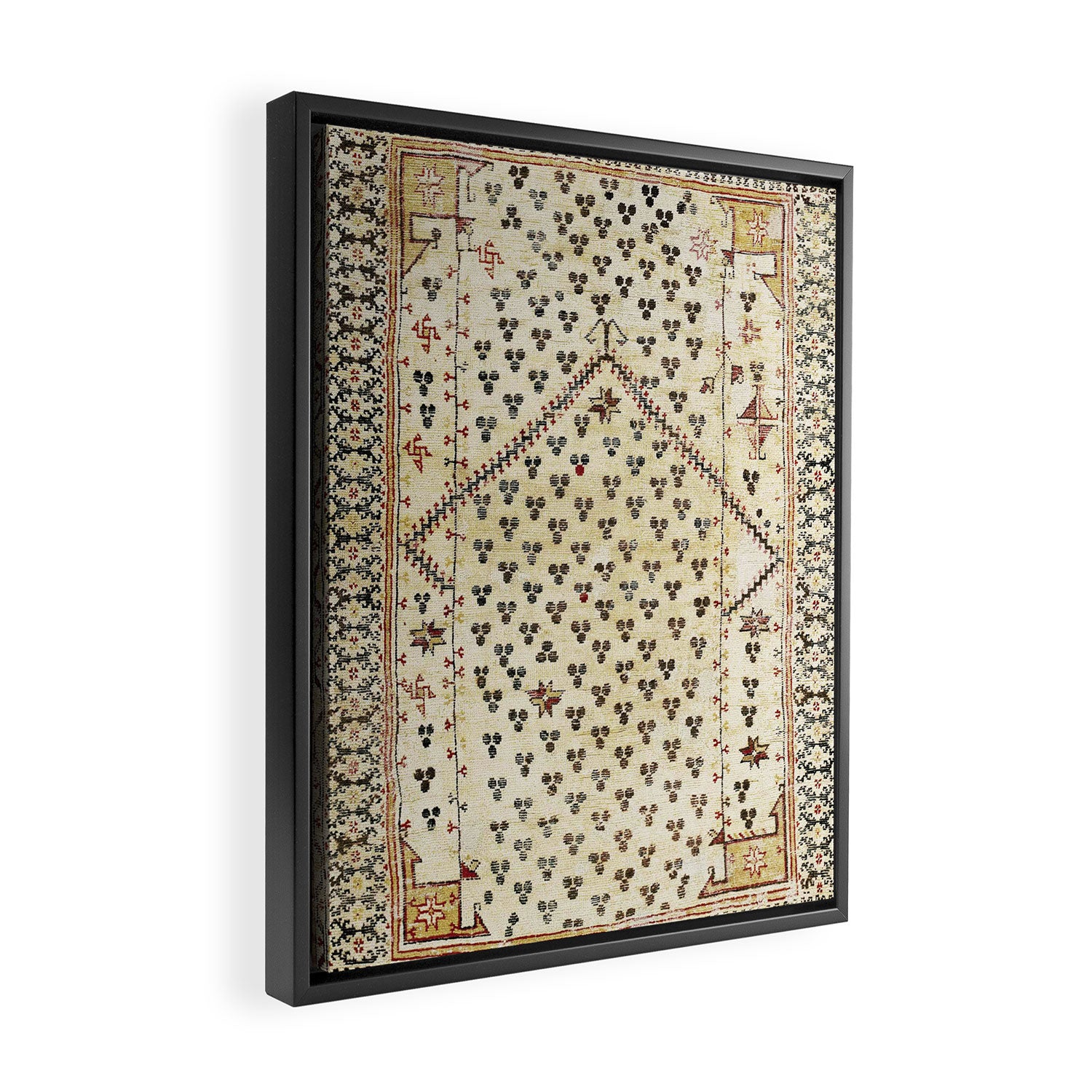 Selendi West Anatolia 16th Century Rug Print Framed Canvas Print Gallery Image 2