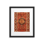 Seley 16th Century Antique Persian Carpet Print Framed Art Print Gallery Image 4