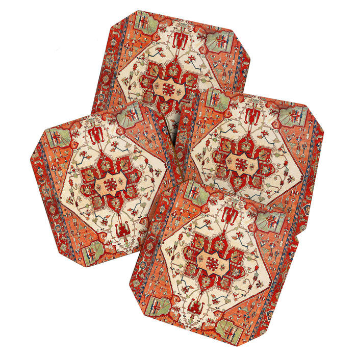 Serapi Azerbaijan Northwest Persian Rug Print Coaster Gallery Image 1