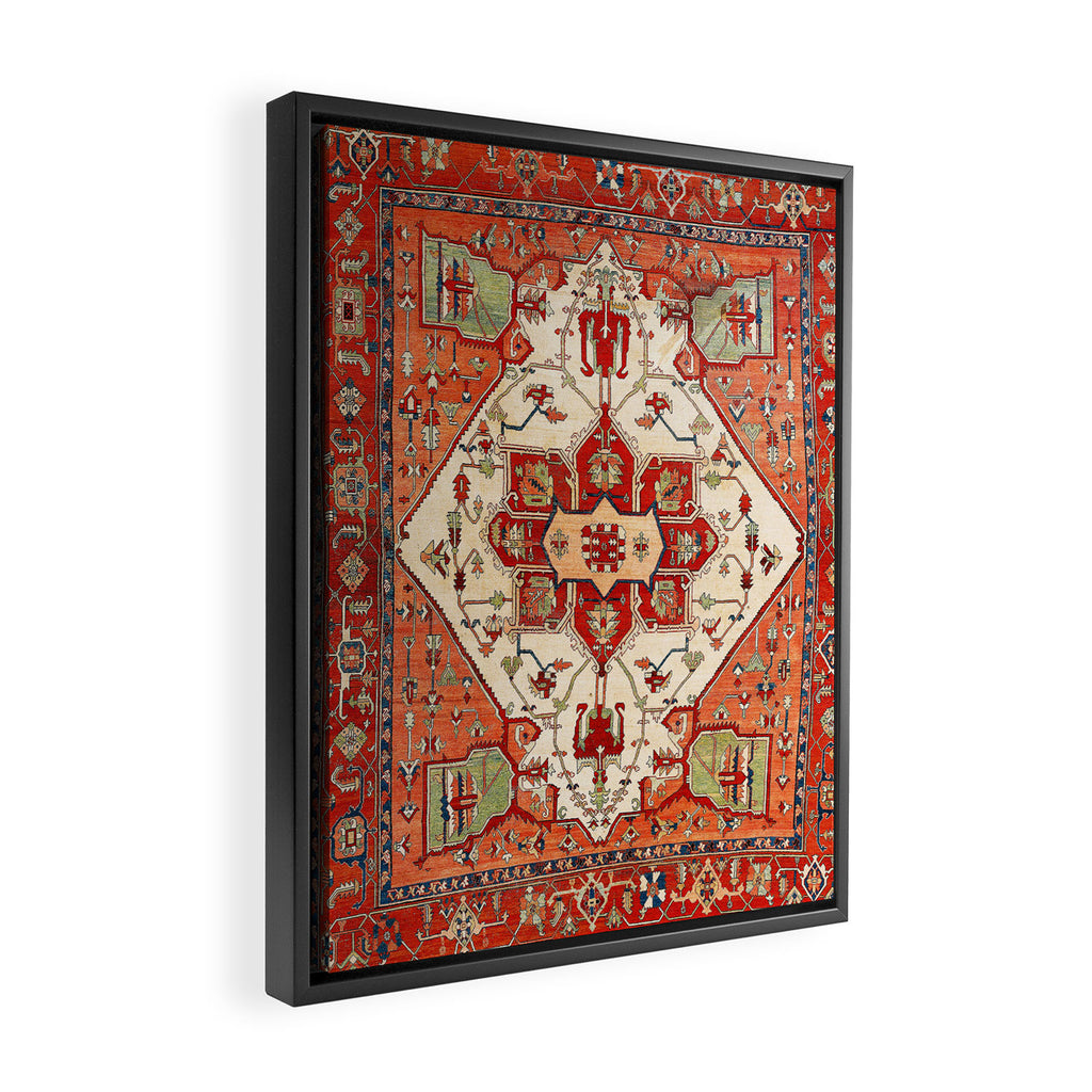 Serapi Azerbaijan Northwest Persian Rug Print Framed Canvas Print Gallery Image 2