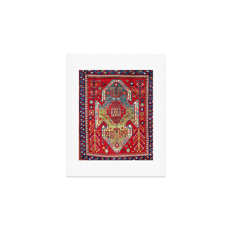 Sevan Kazak Southwest Caucasus Rug Print Art Print Gallery Image 1