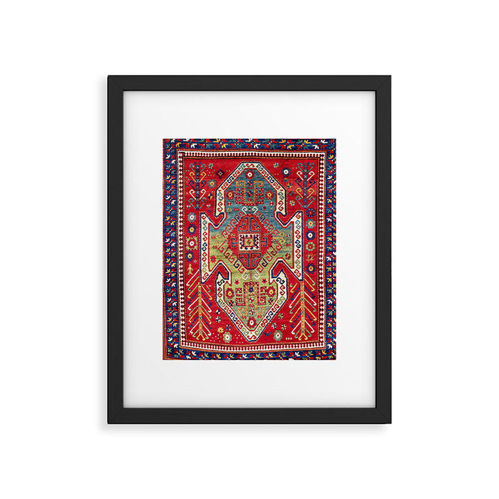 Sevan Kazak Southwest Caucasus Rug Print Framed Art Print Gallery Image 1