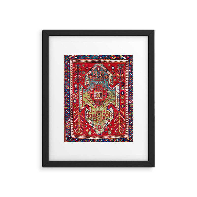 Sevan Kazak Southwest Caucasus Rug Print Framed Art Print Gallery Image 5