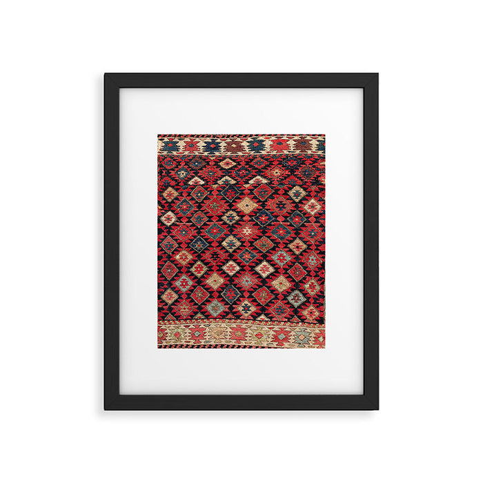 Shahsavan Azerbaijan Northwest Persian Bag Face Print Framed Art Print Gallery Image 1