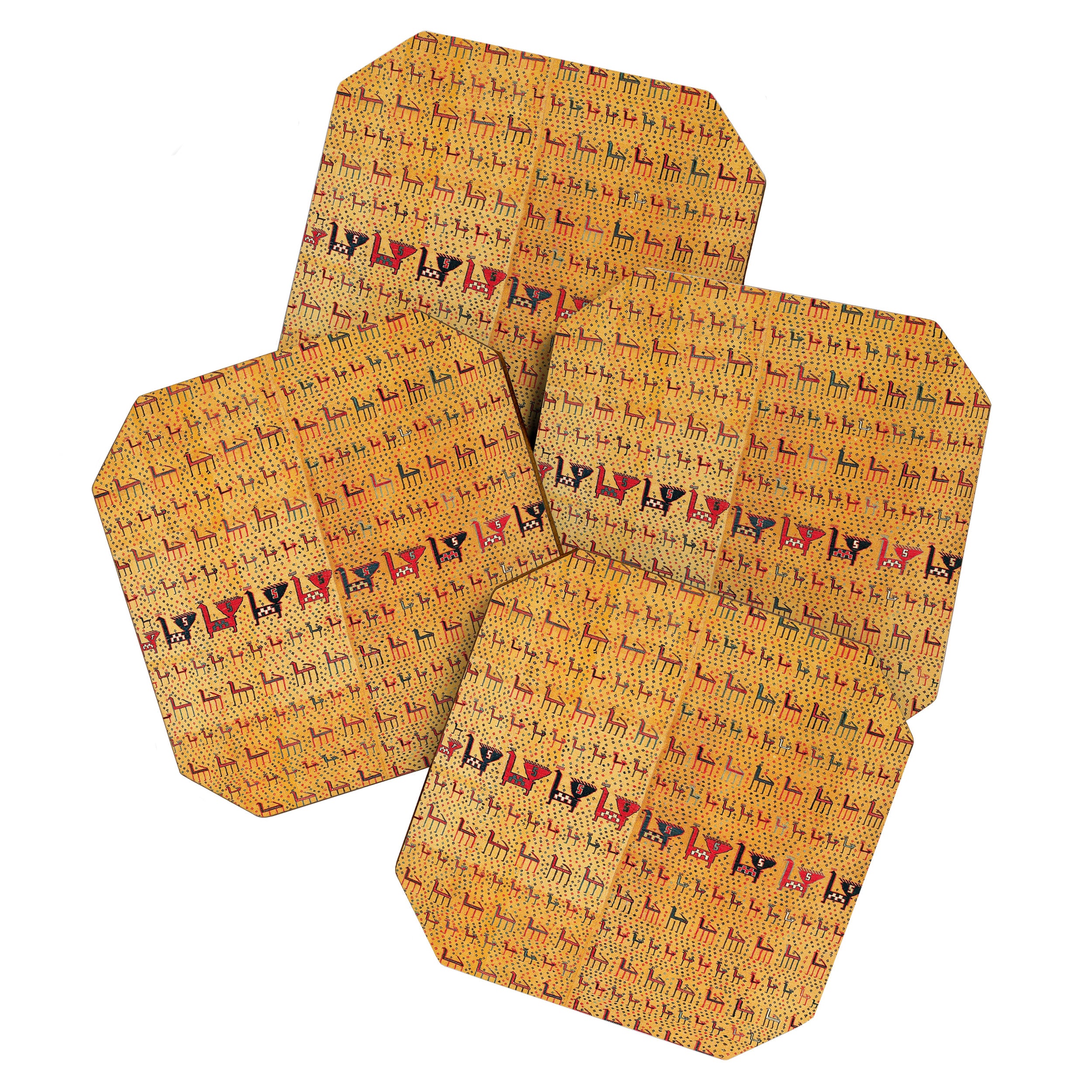 Shahsavan Moghan Southeast Caucasus Flatwoven Cover Print Coaster Gallery Image 1