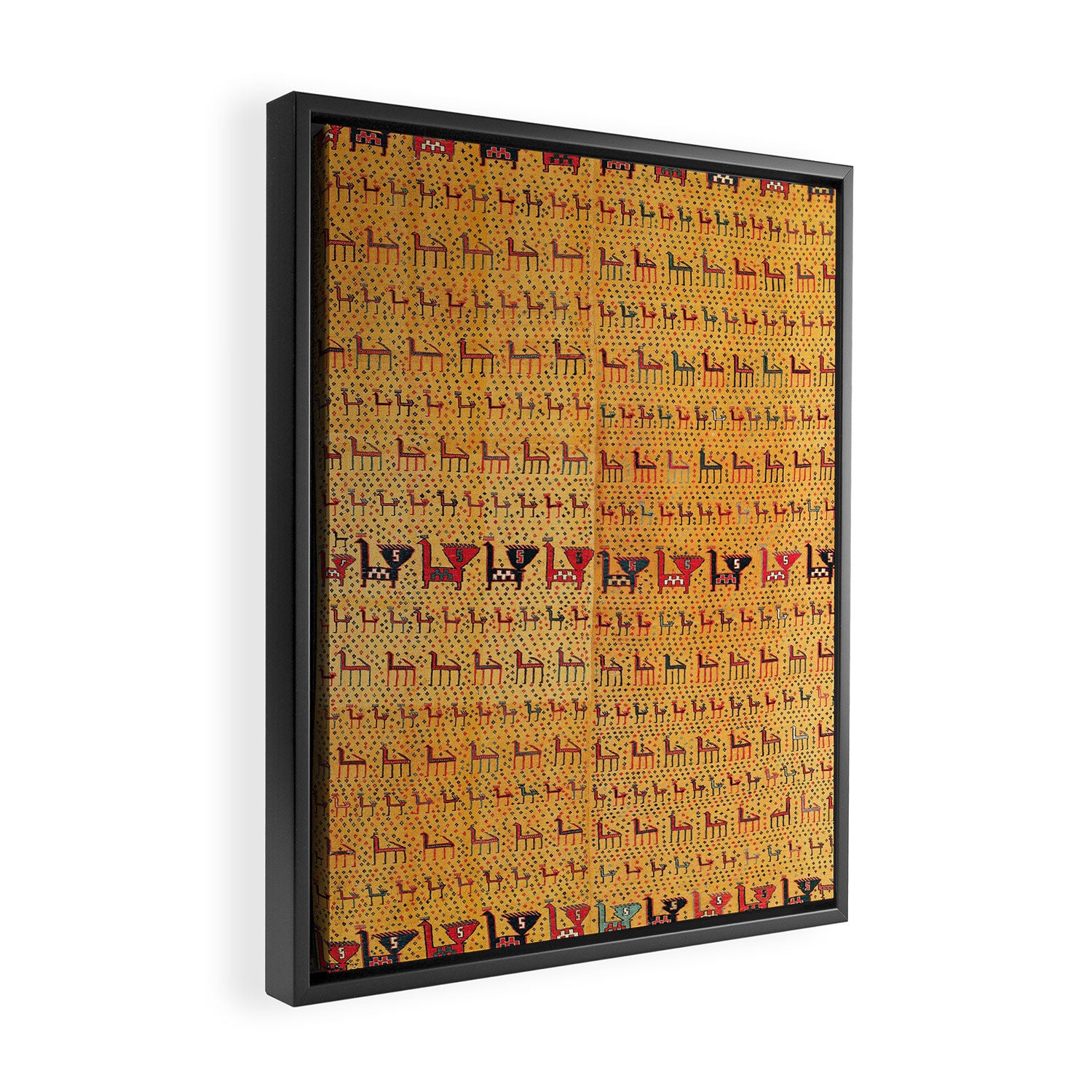 Shahsavan Moghan Southeast Caucasus Flatwoven Cover Print Framed Canvas Print Gallery Image 2