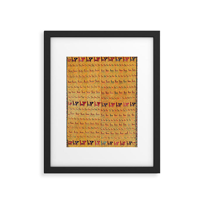 Shahsavan Moghan Southeast Caucasus Flatwoven Cover Print Framed Art Print Gallery Image 1