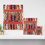 Shahsavan Varamin North Persian Kilim Print Canvas Print Gallery Image 3