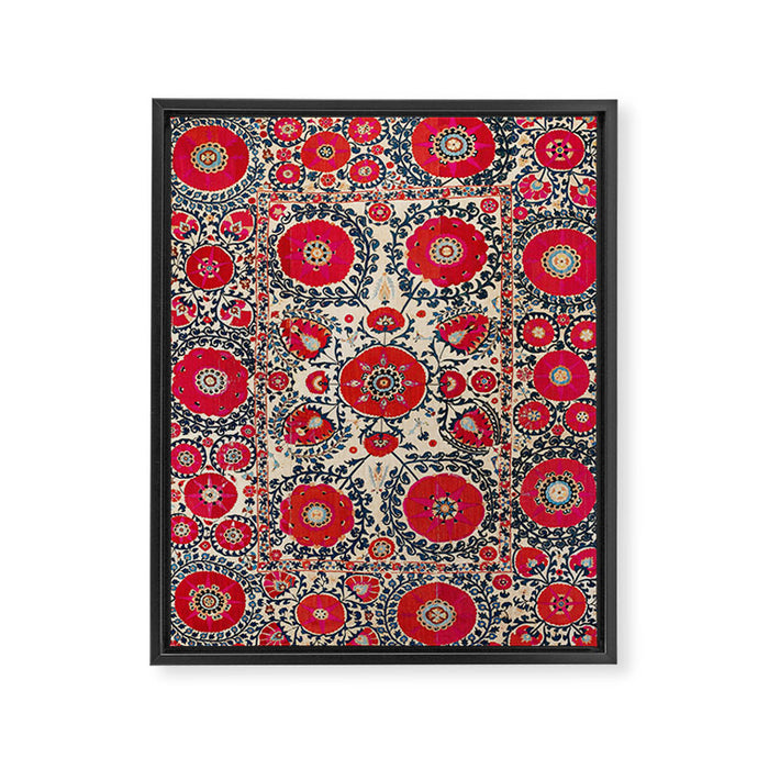 Shakhrisyabz Bokhara Uzbekistan Silk Embroidery Print Framed Canvas Print Gallery Image 1