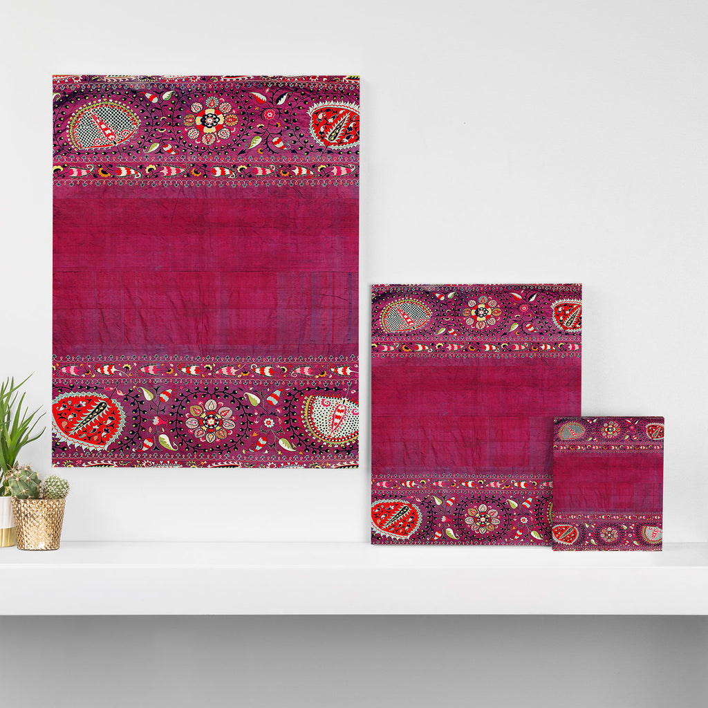 Shakhrisyabz  Southwest Uzbekistan Suzani Embroidery Print Canvas Print Gallery Image 3