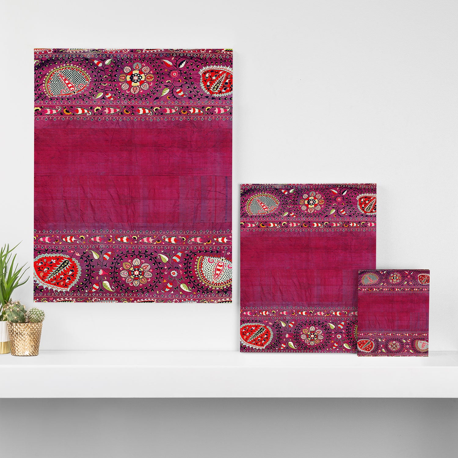 Shakhrisyabz  Southwest Uzbekistan Suzani Embroidery Print Canvas Print Gallery Image 3