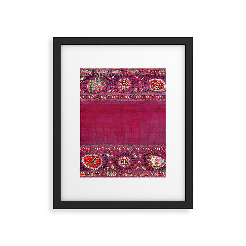 Shakhrisyabz  Southwest Uzbekistan Suzani Embroidery Print Framed Art Print Gallery Image 4