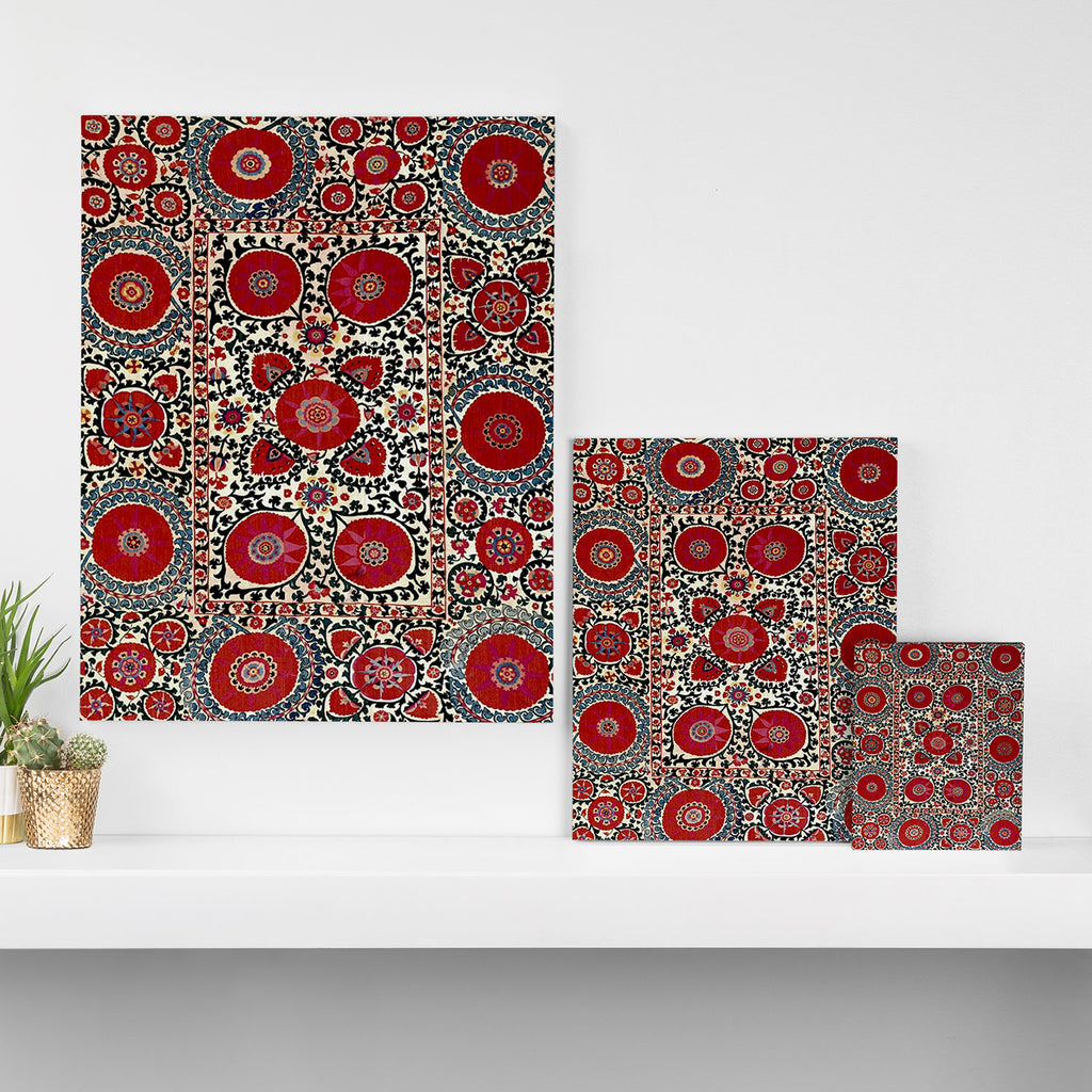 Shakhrisyabz Suzani 19th Century Uzbekistan Embroidery  Canvas Print Gallery Image 3