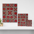 Shakhrisyabz Suzani 19th Century Uzbekistan Embroidery  Canvas Print Gallery Image 3