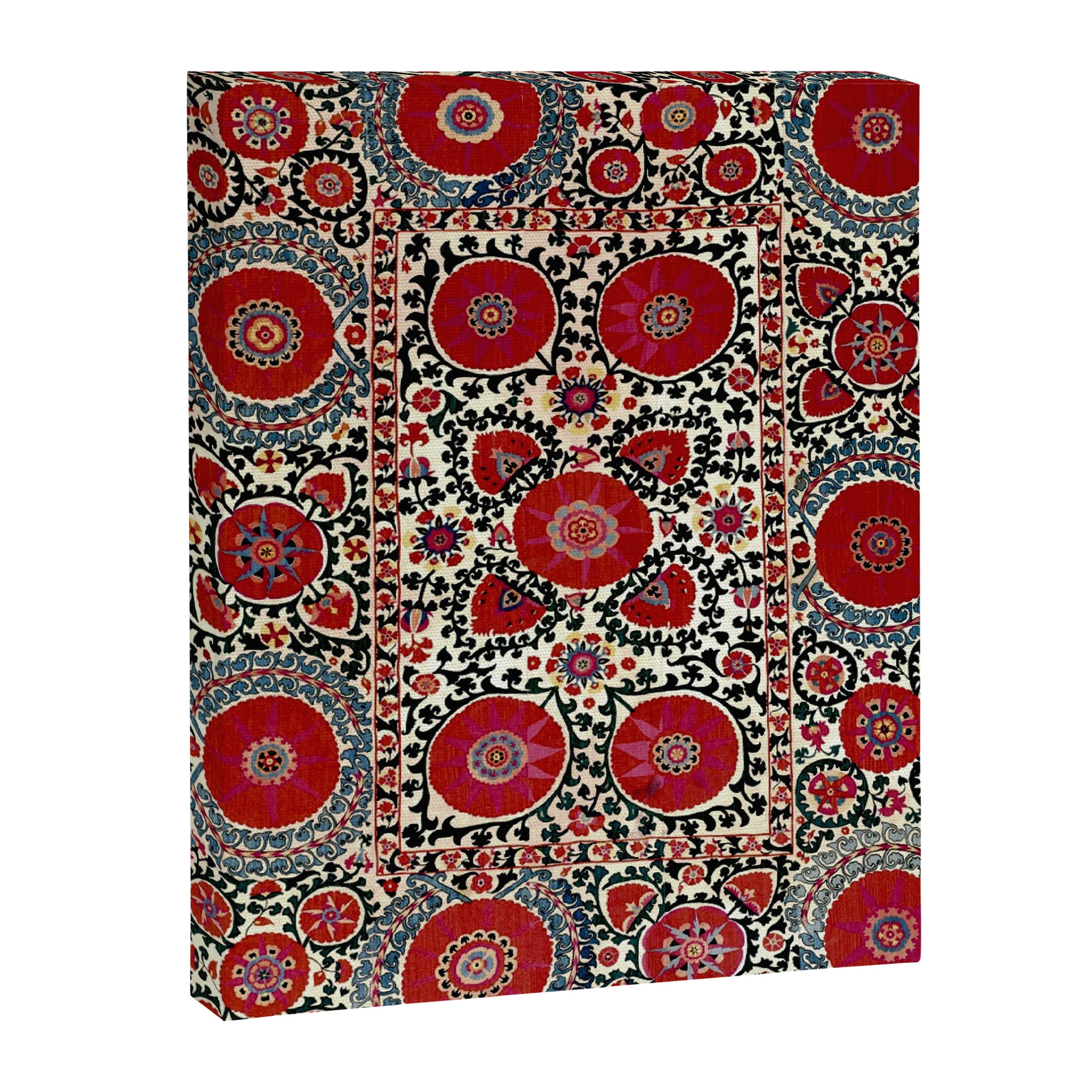 Shakhrisyabz Suzani 19th Century Uzbekistan Embroidery  Canvas Print Gallery Image 3