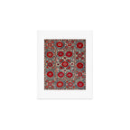 Shakhrisyabz Suzani 19th Century Uzbekistan Embroidery  Art Print Gallery Image 1