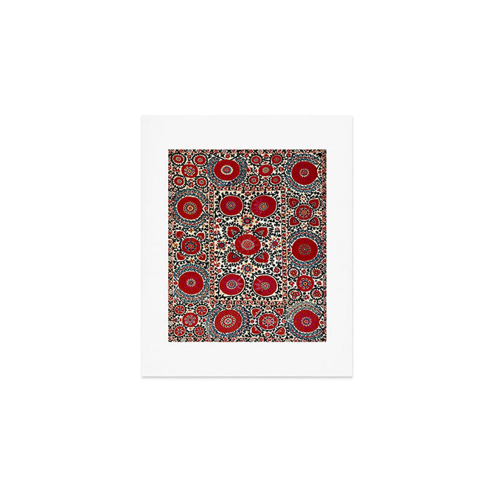 Shakhrisyabz Suzani 19th Century Uzbekistan Embroidery  Art Print Gallery Image 1